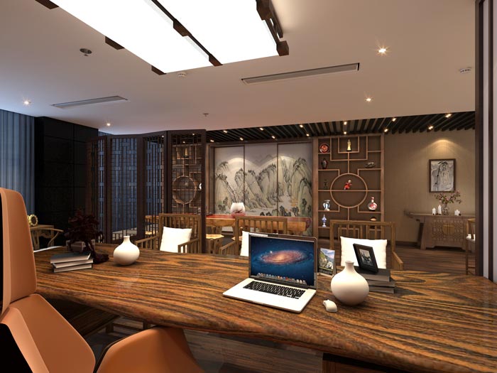 古典總經理辦公室裝修設計效果圖