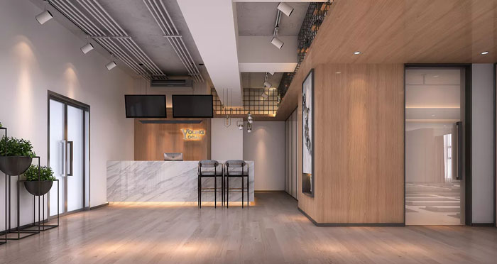 瑜伽館前臺裝修設計效果圖