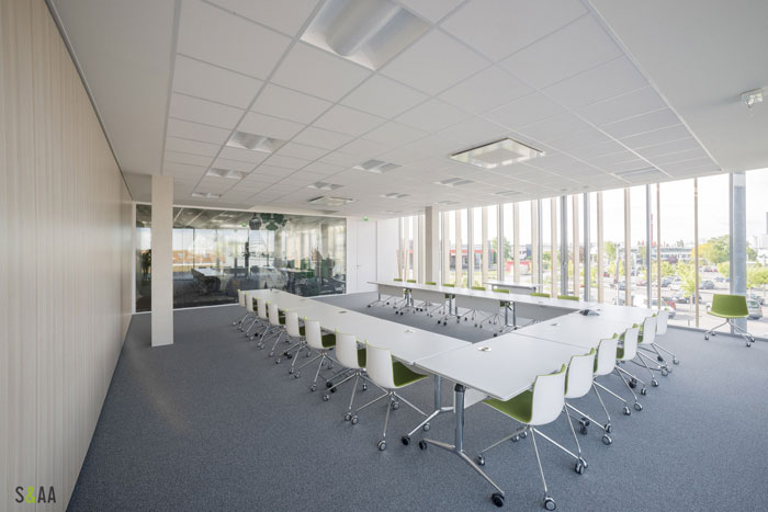 廠房研發中心辦公室會議室裝修設計效果圖