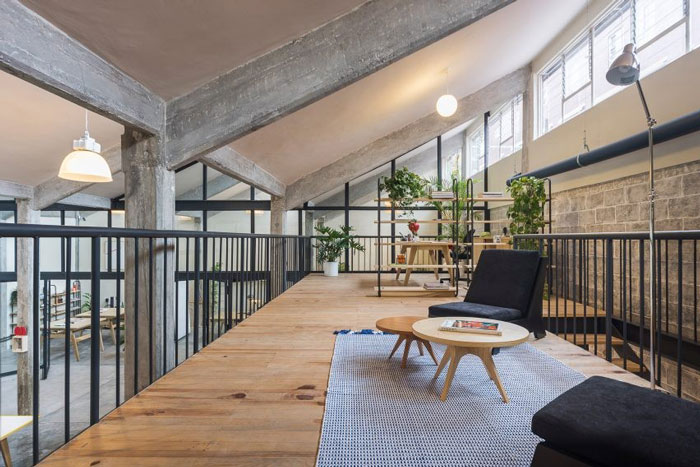 工廠辦公室二樓休息區(qū)改造裝修設計效果圖