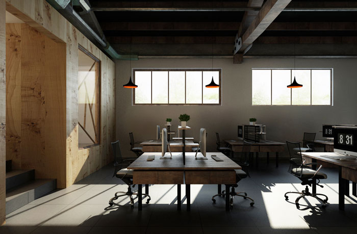 小廠房辦公室進門區裝修設計效果圖