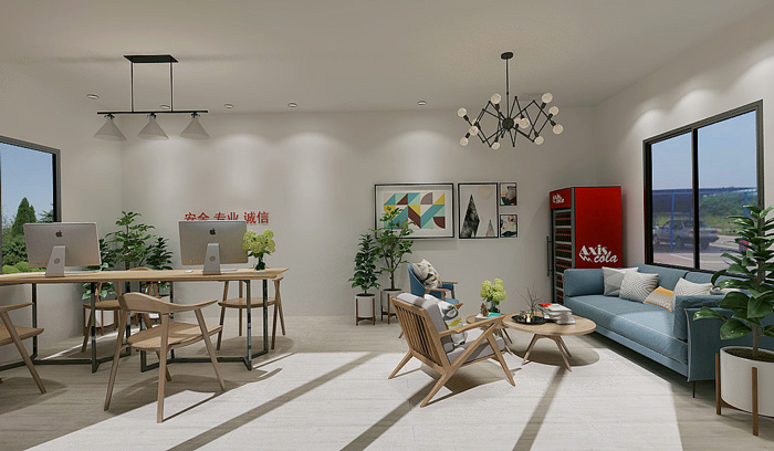 集裝箱辦公室辦公區(qū)裝修設(shè)計效果圖