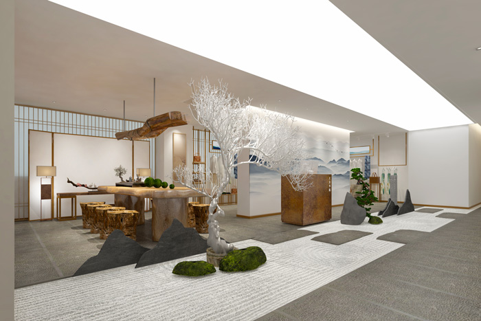 教育機構接待區裝修設計效果圖