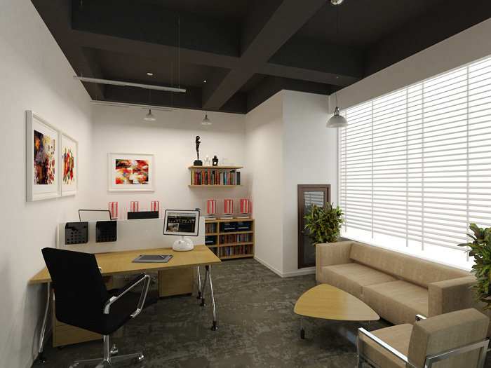 創業園區辦公樓總經理辦公室裝修設計效果圖