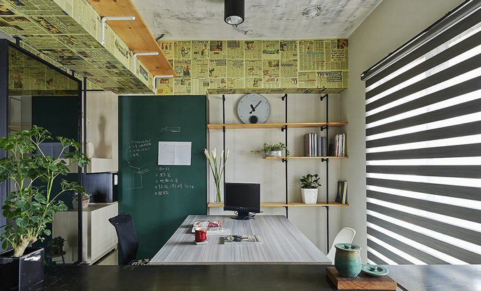 50平方工業風辦公室辦公區裝修設計效果圖