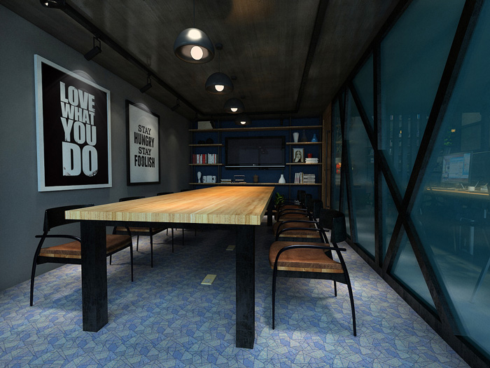 loft閣樓辦公室會議區(qū)裝修設(shè)計(jì)效果圖