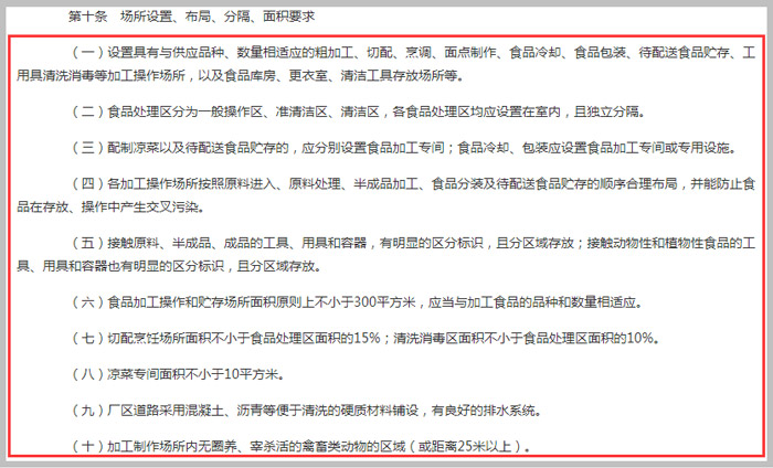 中央廚房許可審查規范截圖