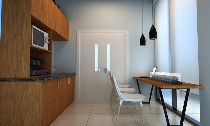 教育學校辦公室茶水間裝修設計效果圖