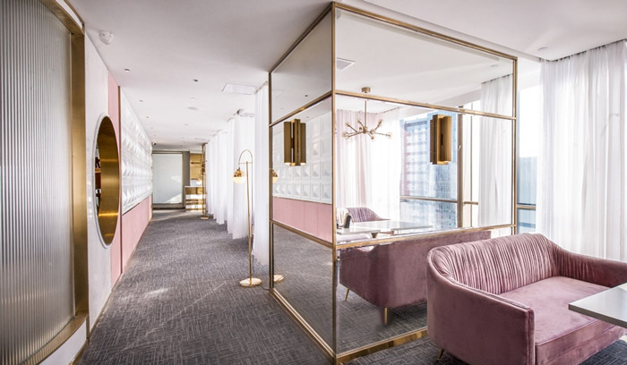 化妝品公司辦公室洽談區裝修設計效果圖