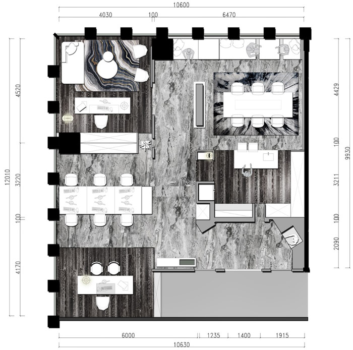 家庭辦公室設計裝修平面圖