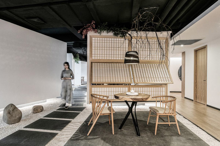 茶業公司辦公室接待區裝修設計方案