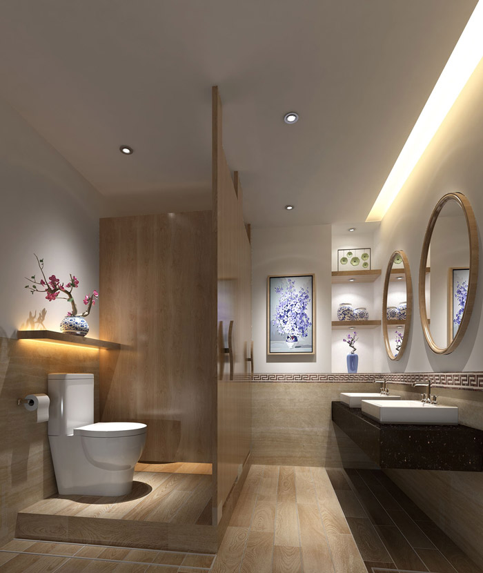 財富管理公司辦公室衛(wèi)生間裝修設(shè)計效果圖