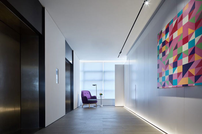 企業辦公室電梯間設計裝修效果圖