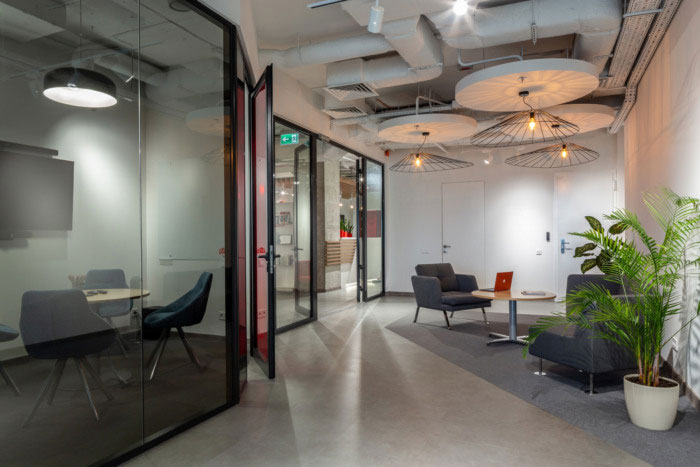 納維亞風格辦公室接待區裝修設計效果圖