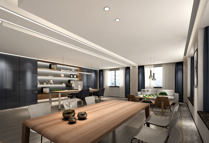 杭州鴻世電器總經理辦公室裝修設計效果圖