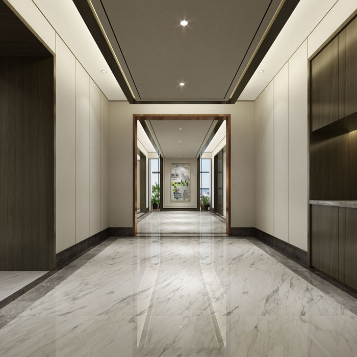 杭州控股集團(tuán)辦公室過(guò)道裝修設(shè)計(jì)效果圖