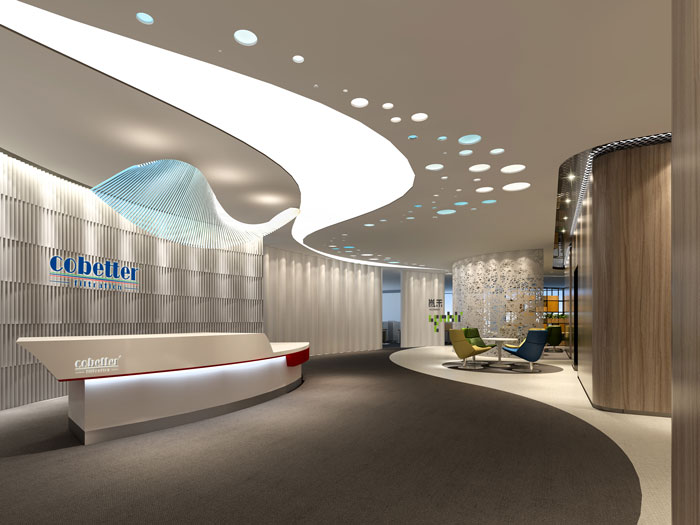 杭州器材公司辦公室接待區裝修效果圖