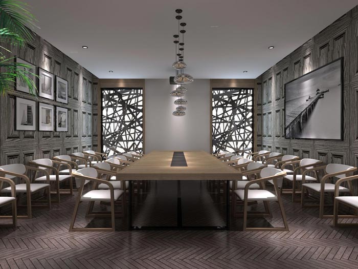 企業(yè)孵化器大會議室裝修設(shè)計(jì)效果圖